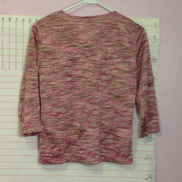 JM COLLECTION, women's top sz medium, petite, pinks - Picture 7 of 7